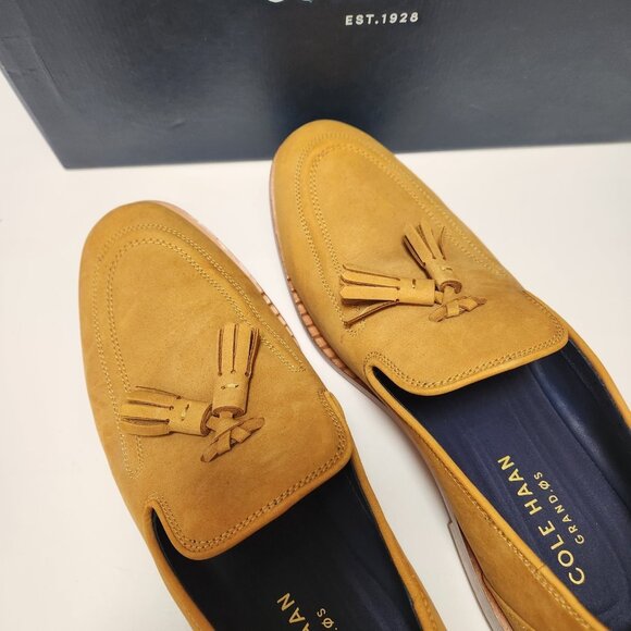 Cole Haan Washington Grand Tassel Loafer Men Sz 9 Cathay Spice Nubuck Dress Shoe - Picture 4 of 16
